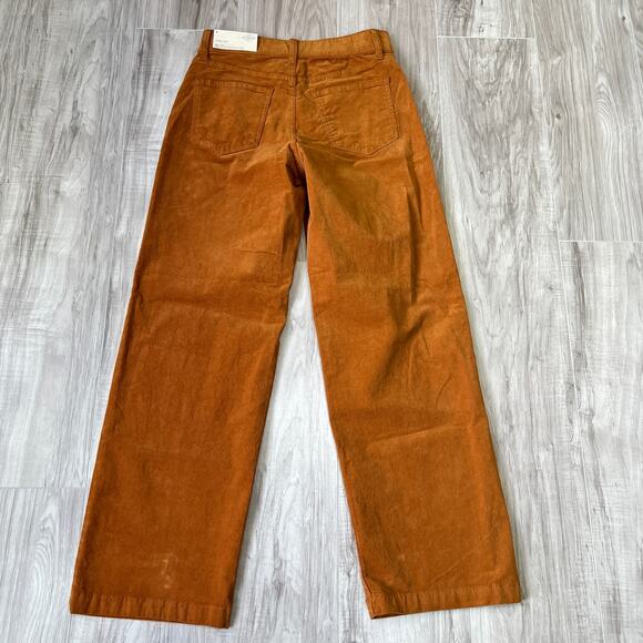 St. John's Bay Womens Mid Rise Wide Leg Corduroy Brown Pant Size 4 - Picture 3 of 12